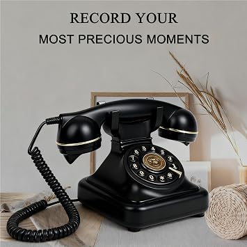 Audio Guest Book Wedding Phone, Record Guest Messages, Retro Audio Guestbook for Wedding Telephone Record Customized Voice Message for Your Wedding Party