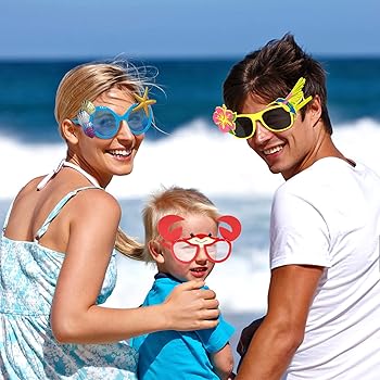16 Paires Lunettes De Soleil Drôles De Fête Luau Faveurs De Lunettes Tropicales Hawaïennes, Lunettes De Fantaisie De Nouveauté Accessoires De Photomaton Pour Femme Homme Anniversaire Plage