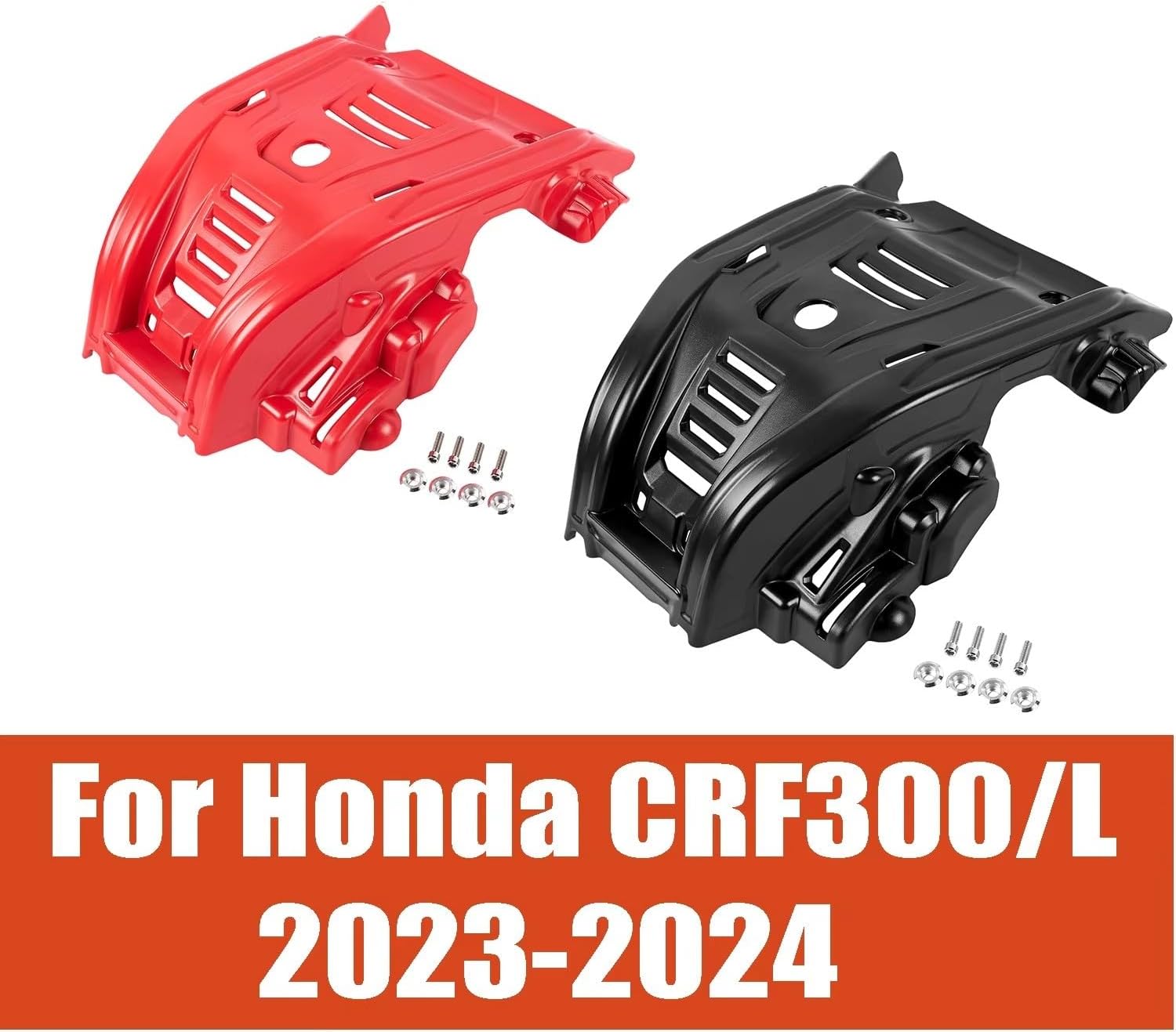 Motorcycle Skid Plate Engine Guard for Honda CRF300 L CRF 300L 2023-2024 Under Protection Cover Glide Accessories (Red)