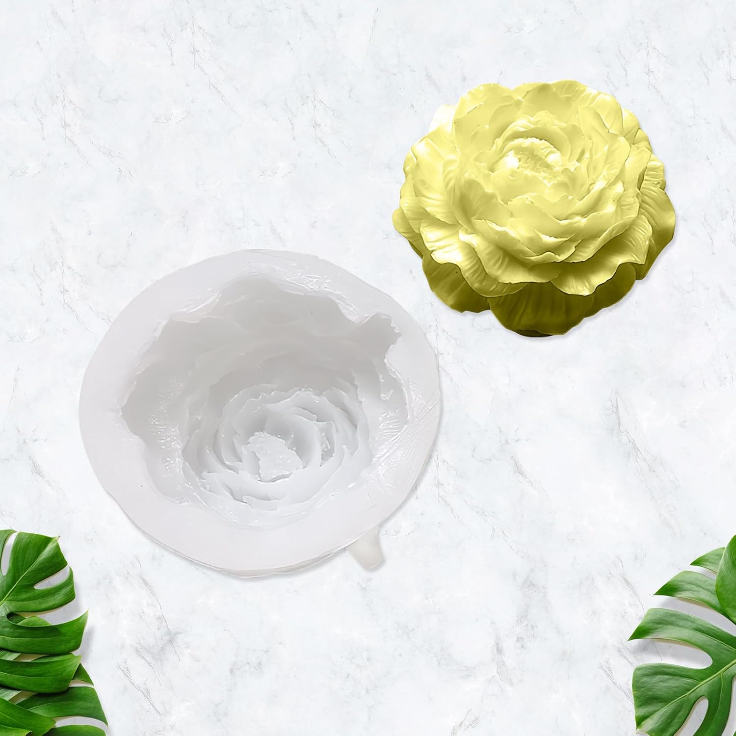 Large Peony Flower Handmade Soap Silicone Mold 3D Peony Silicone Candle Mold DIY Creative Flower Bloom Shape Resin Mold Cake Molds