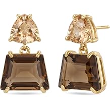 Brown Earrings for Women Crystal Dangle Amber Drop Zinc Alloy Rhinestone Stone Evening Art Jewelry Fashion Accessory