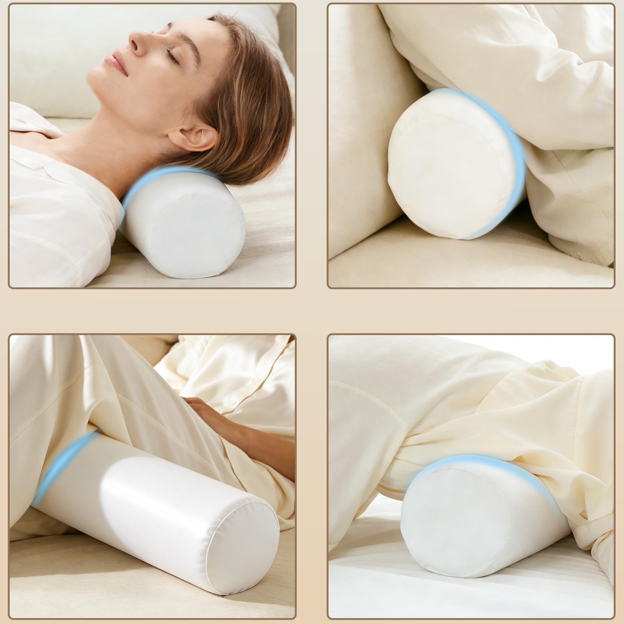 LAMB Memory Foam seitenschläferkissen,ergonomisches kopfkissen, Zwei In Einem nackenkissen Und Nackenrollenkissen, nackenkissen orthopädisch Geeignet für Nackenschmerzen, Grau