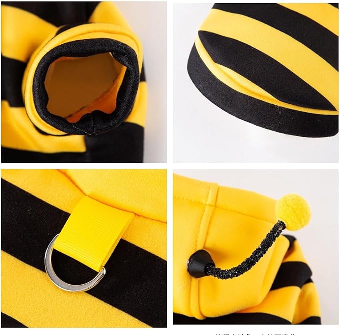 Disfraz de Abeja con Antenas para Perro/Gato Selena, Talla S, Amarillo y Negro miniatura 5