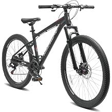 26 Inch All-Terrain Mountain Bike with Disc Brakes 21-Speed Drivetrain & Durable Carbon Steel Frame Ideal for Men and Women, Perfect for Trail Riding and Touring