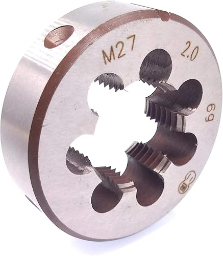Miniatura 5 de Yodaoke HSS M27 x 0.079in Taper and Plug Tap y M27 x 0.079in Die Rosca métrica Mano derecha