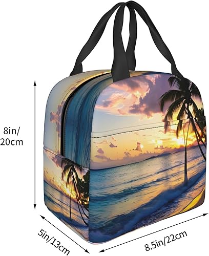 Miniatura 3 de Lonchera de trabajo, impresionante bolsa de almuerzo de viaje de Jamaica para mujeres y hombres, contenedor de almuerzo aislado reutilizable de gran