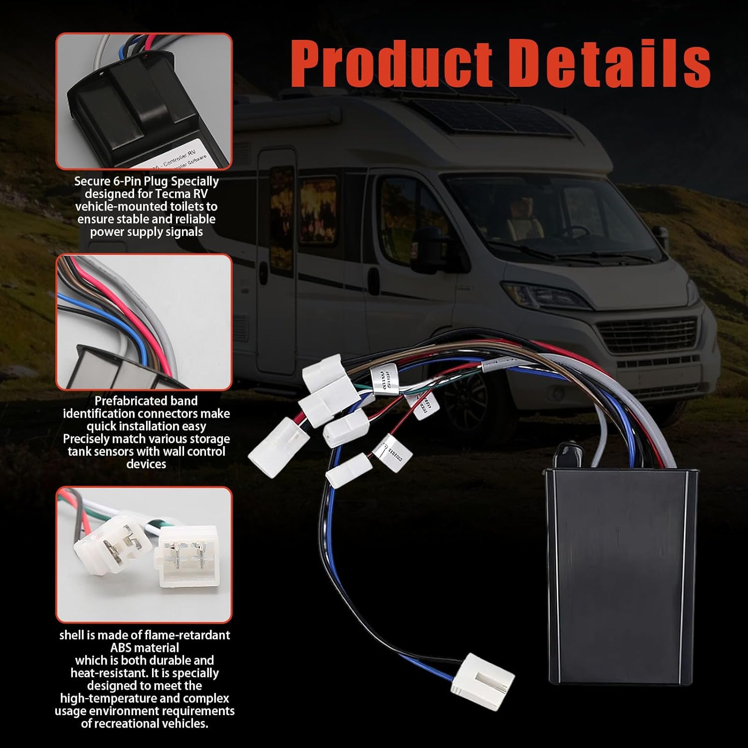 66FIT 36398 RV Toilet Automatic Flush Controller Replacement Compatible with Thetford Tecma Silence Plus Permanent Toilets Fit for Tecma Automatic Flush System