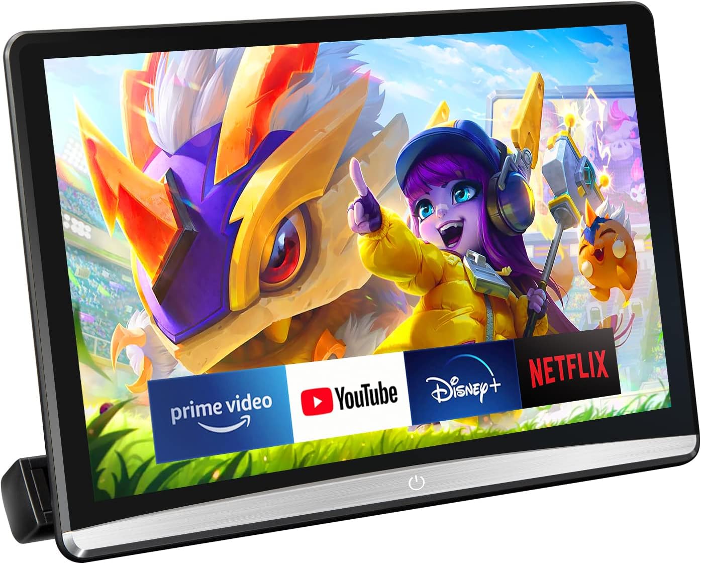 12.4" Android Universal 4K Car TV Headrest Monitor Tablet for Back seat, Support Phone Wireless Connection Mirror Link Touch Screen,with WiFi/Bluetooth/HDMI/USB/AV in/SD/Airplay Video Player(1*pcs)