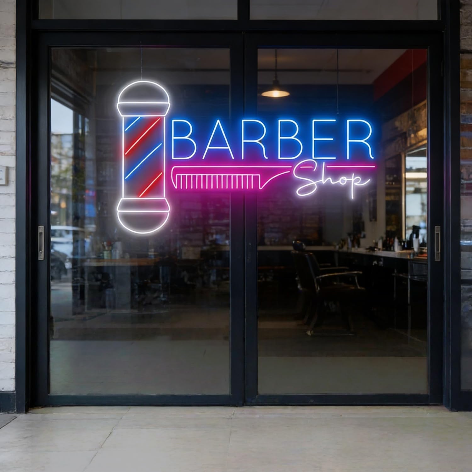 Barber Shop Neon Signs for Wall Decor: LED Barber Neon Lights Business Sign, Suitable for Hair Salon Art Decor, Gift for Family Friends Boys