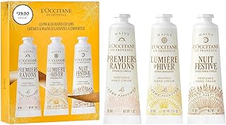 L’Occitane Glow & Go Hand Cream Trio, Holiday Beauty Gift Set, Peony, Lemon & Vanilla, Hydrates & Softens Dry Skin, Travel-Sized Moisturizing Minis