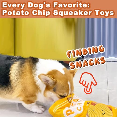 Miniatura 7 de Juguetes para perros dispensadores de golosinas, juguetes interactivos arrugados para perros, rompecabezas de enriquecimiento para perros medianos y
