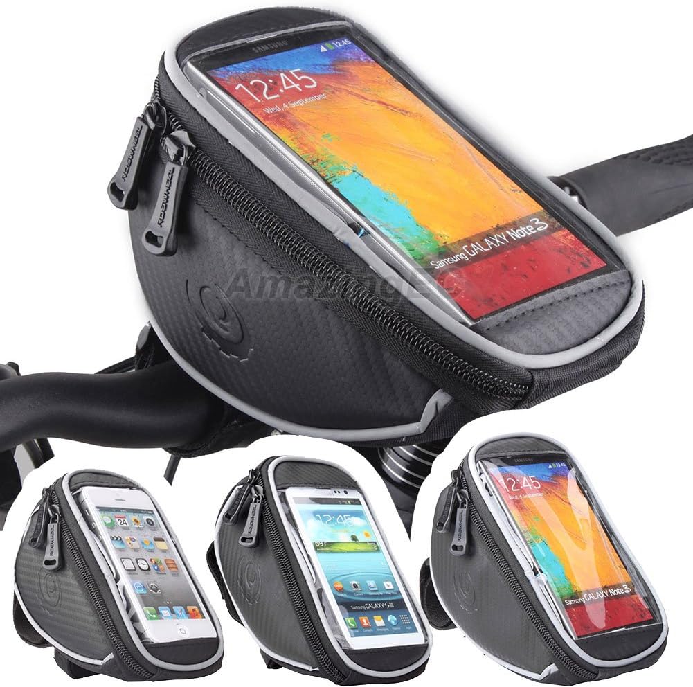 Roswheel Cycling Bike Handlebar Bags Quick Release Bicycle Front Top Frame Pouch for Touch Screen Phone - 4.2/4.8/5.5 inch Multi Size (Small)