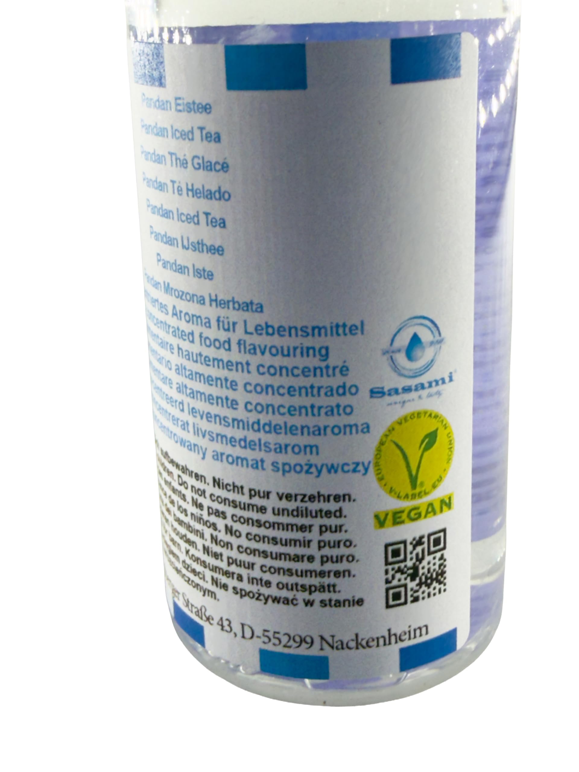 Pandan Té Helado Aroma Concentrado - Vegano - Sasami - 100ml