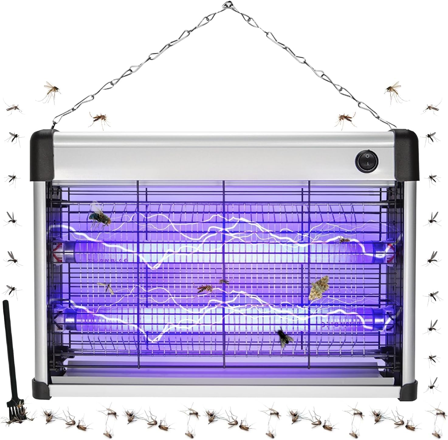 Electric Mosquito Zapper, Fly Insect Mosquito Killer, Powerful 20W LED UV Light Electric Bug Zapper, Mosquito Repellent Lamp,With Detachable Hang for Indoor and Outdoor Use