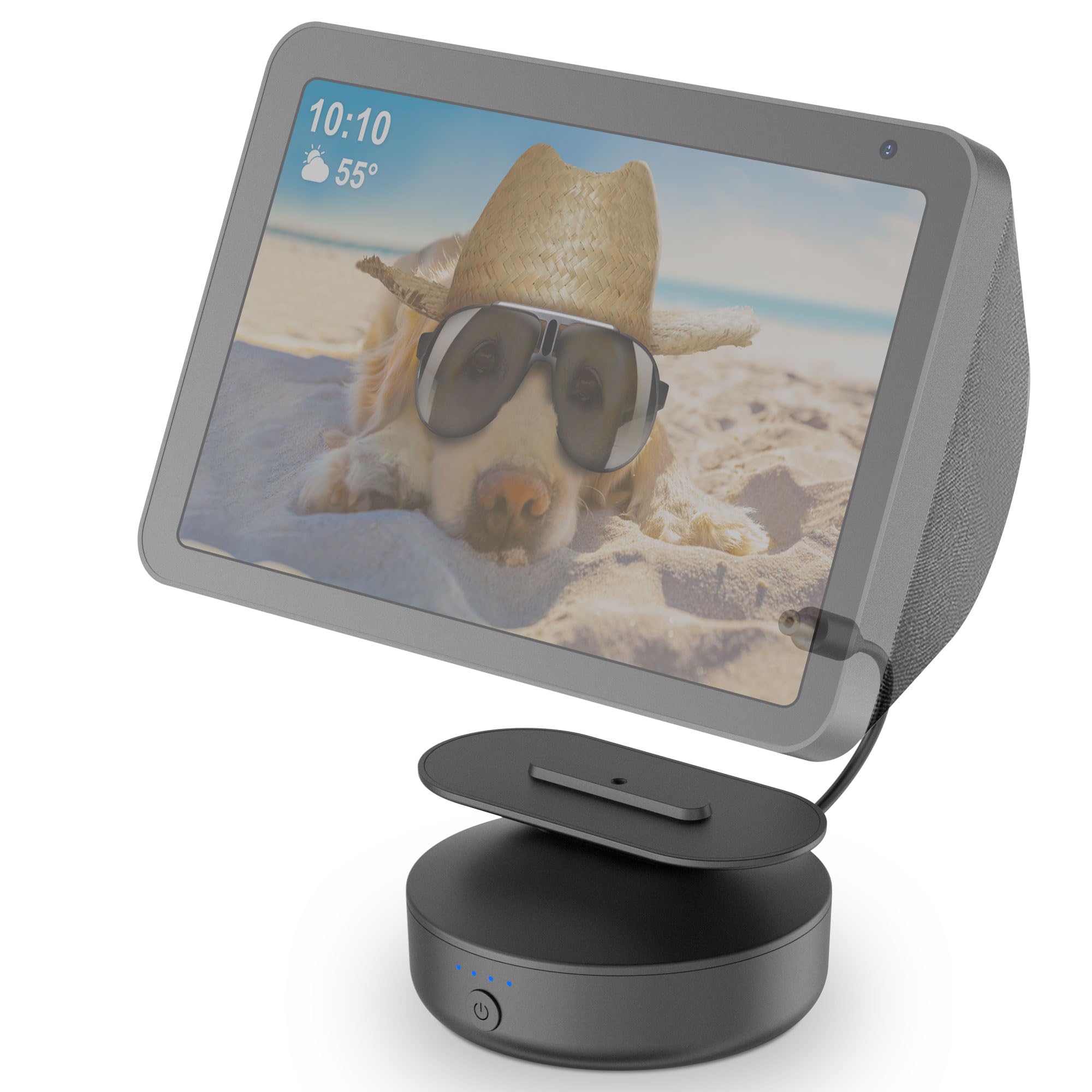 Batería para Ech0 Show 8 (1 &2 generación), Soporte portátil, batería inalámbrica, batería (Negro)