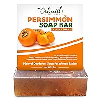 Vista 1 de Persimmon Soap Bar for Body Odor Control – Purifying Deodorizing Body Wash with Japanese Persimmon & Green Tea Extract for Eliminating Body Odor