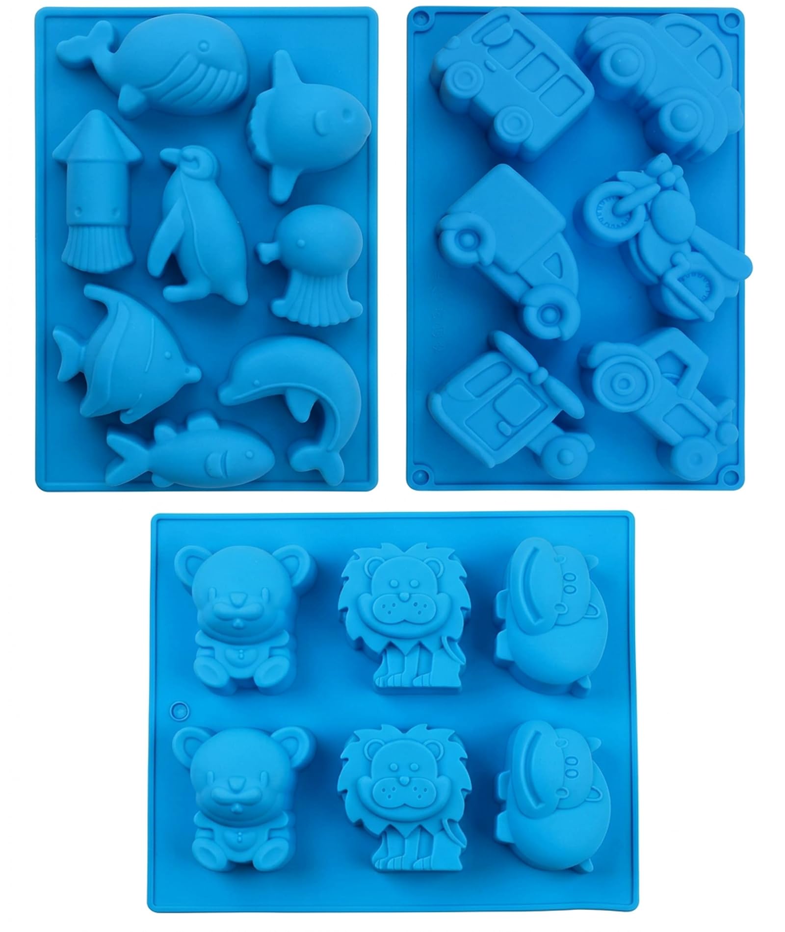 3Pcs Animal Silicone Moulds, Reusable Chocolate Candy Lollipop Mould, DIY Craft Mold for Soap Candle Making Clay Art Projects-image-23