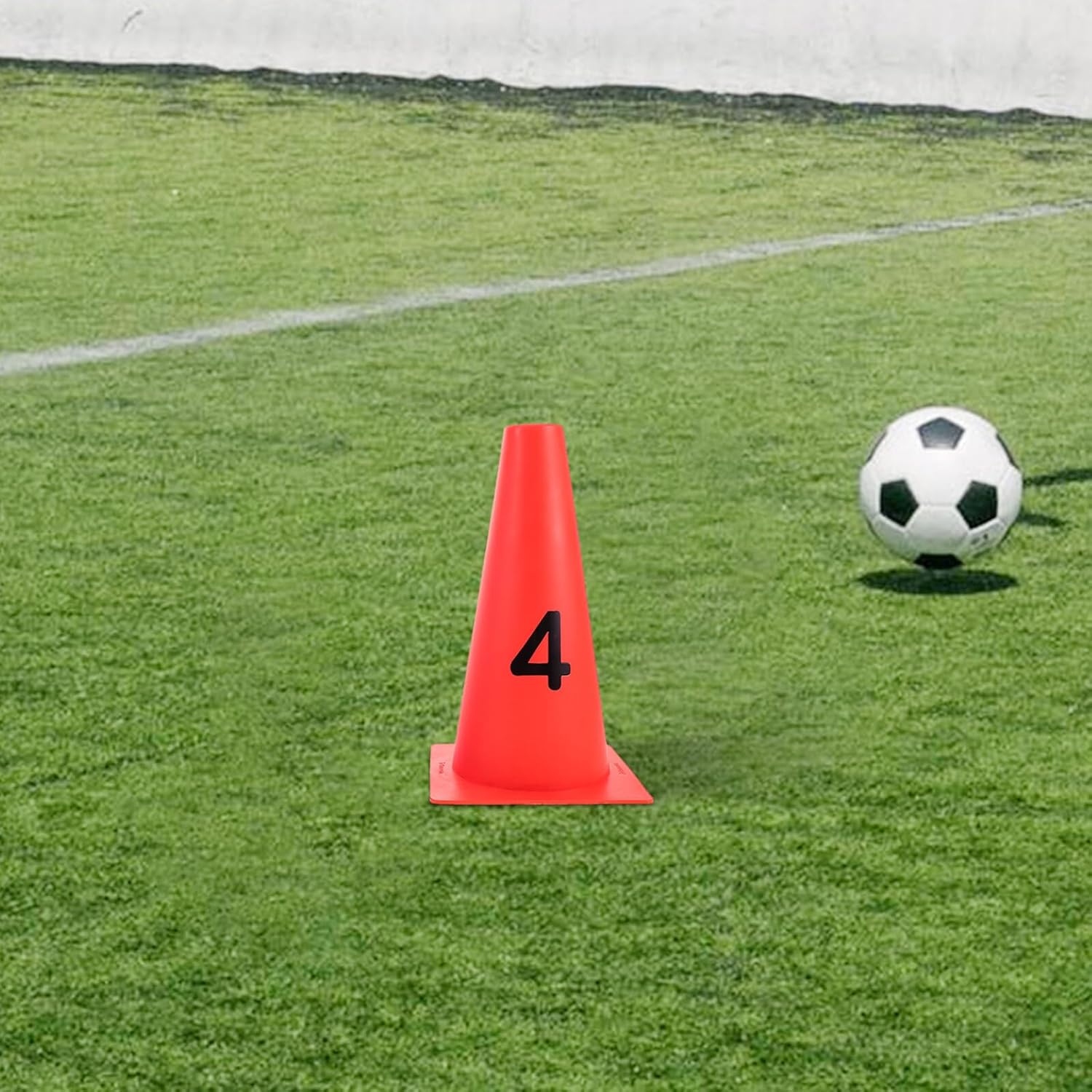 Numbered Sports Training Cones 6pcs, 30cm Soft Surface Markers for Soccer Basketball Drills, Low-Profile Field Marking Equipment for Outdoor Sports Practice and Agility Training