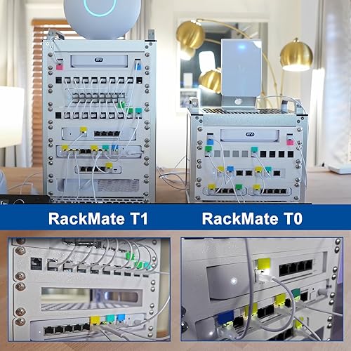 Miniatura 9 de GeeekPi Gabinete de servidor 4U, mini rack de servidores de 10 pulgadas para equipos de red, servidores, audio y video, DeskPi RackMate T0 para