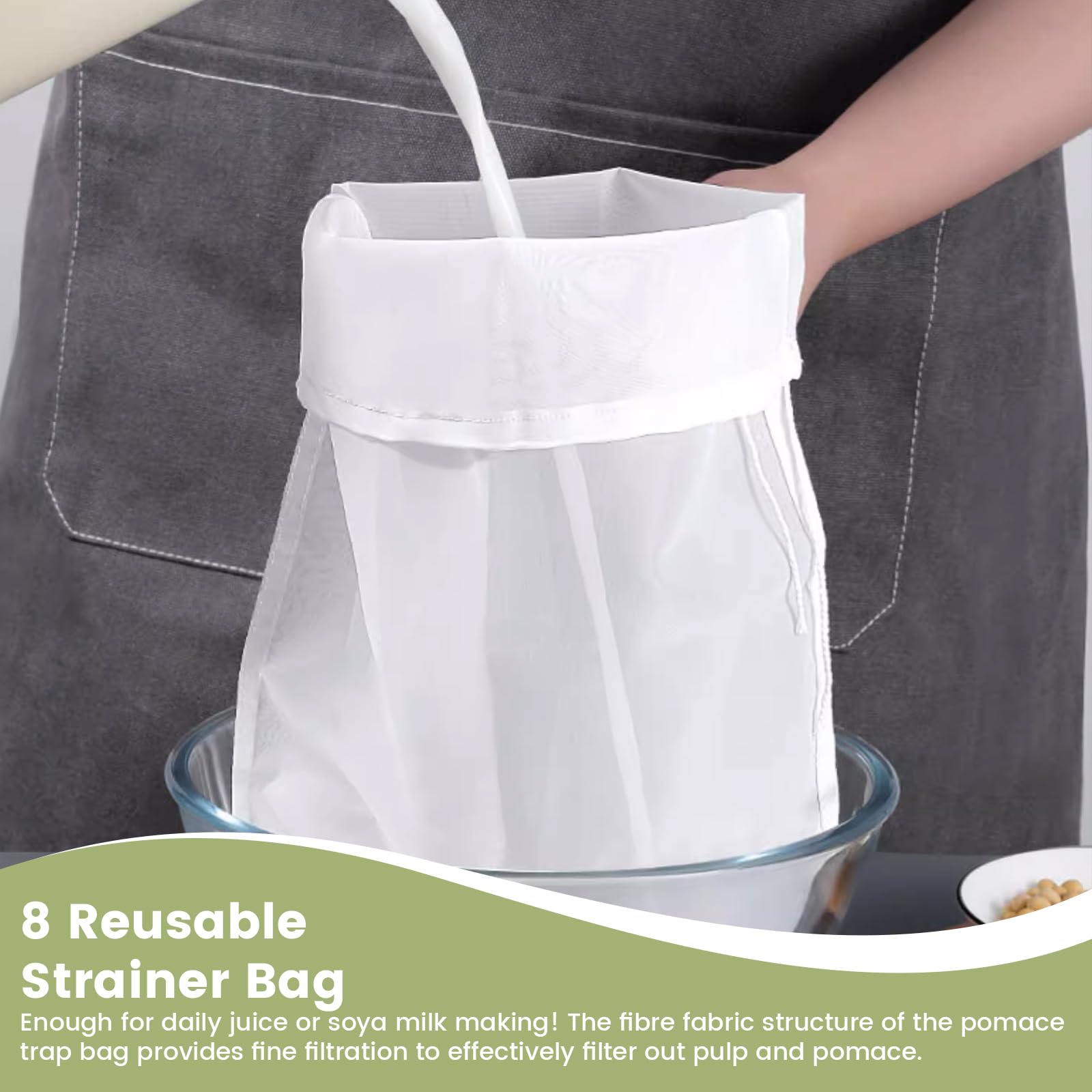 Bolsas de Filtro de Cerveza Nylon 29.5x20.5CM, Bolsas Coladoras de Malla para Zumo, Vino, Leche