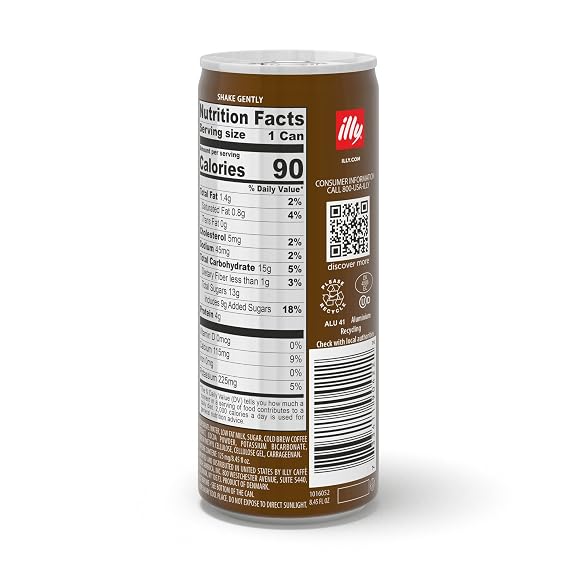 illy Ready To Drink Coffee Cappuccino Cold Brew Cans - Notes Of Milk & Chocolate - 100% Arabica - Smooth & Refreshing Taste - Convenient, Easy to Carry Drink 8.45 Fl Oz (Pack of 1)