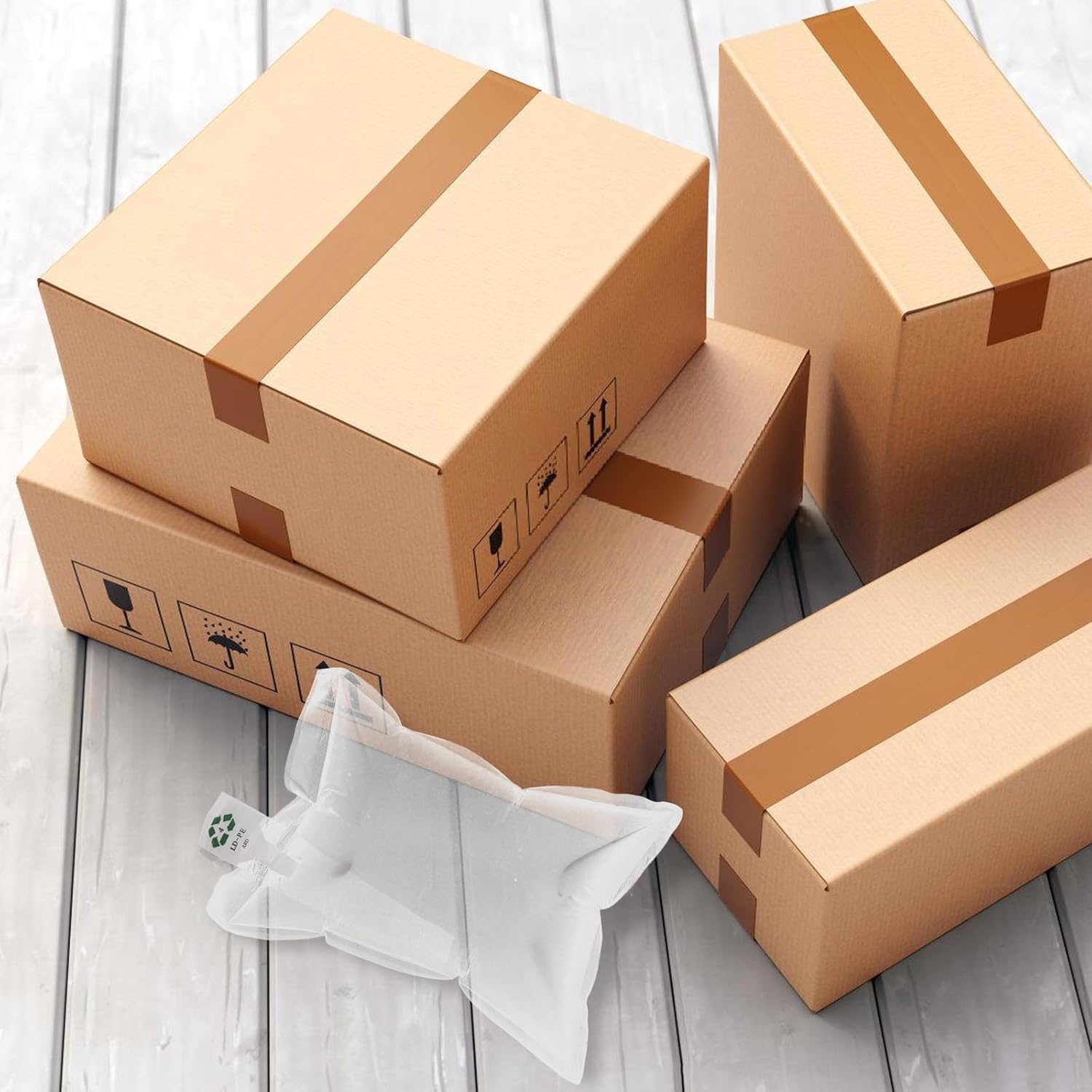 MAGICLULU 100pcs Inflatable Packaging Air Bags 15x20cm Cushioning Air-filled Dunnage Bags for Hat Packing and Shipping Protection