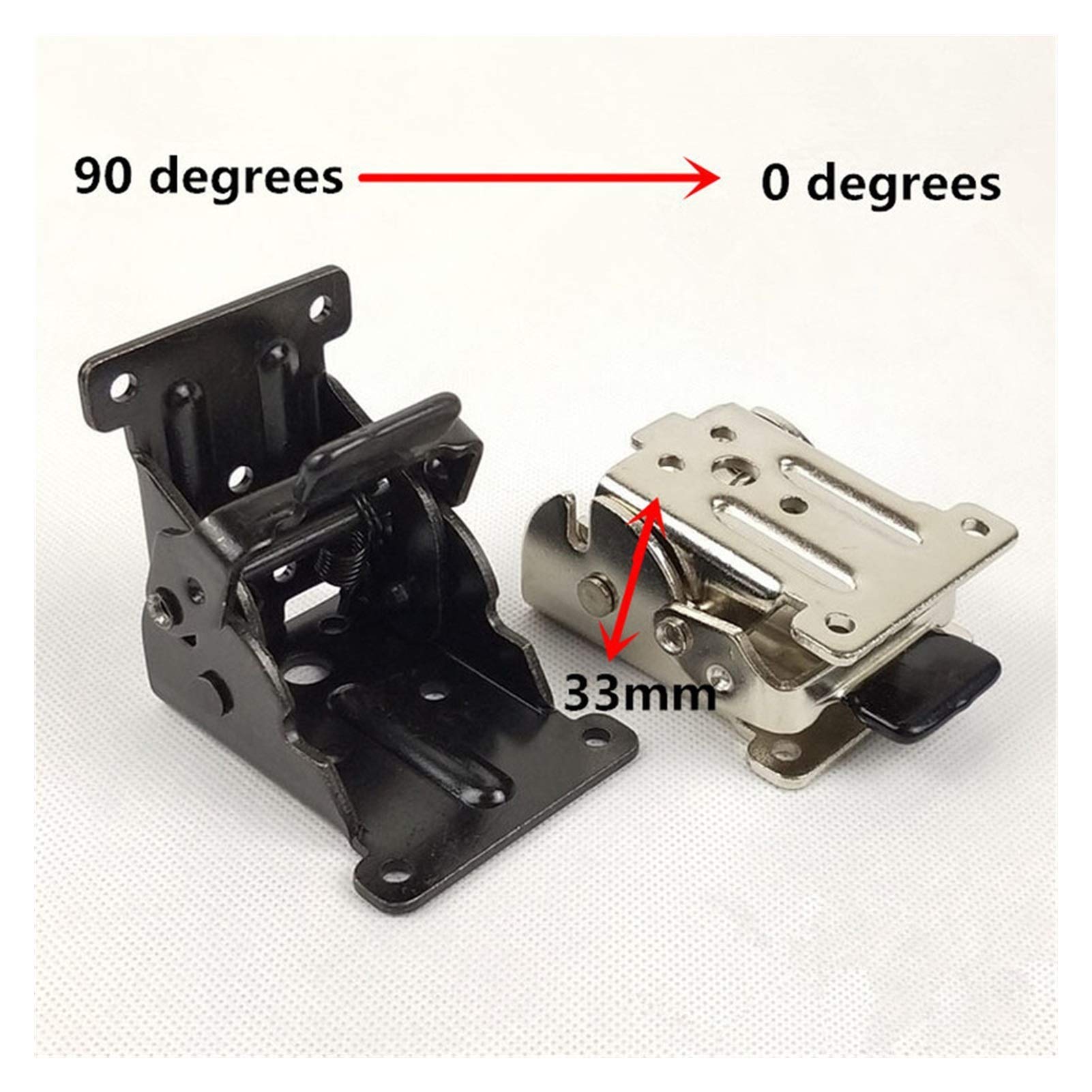 Bisagras, 2pcs Bisagras De Cierre Automático Conectores De 90 Grados Sofá Conectores De La Pierna para La Pata De La Tabla Soportan El Banco De Trabajo De Soporte Plegable(A)