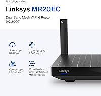 Vista 2 de Linksys MR20EC Router WIFI 6 de malla de doble banda Velocidades 3.0 (AX3000) Conecta más de 25 dispositivos Cobertura de 2,000 pies