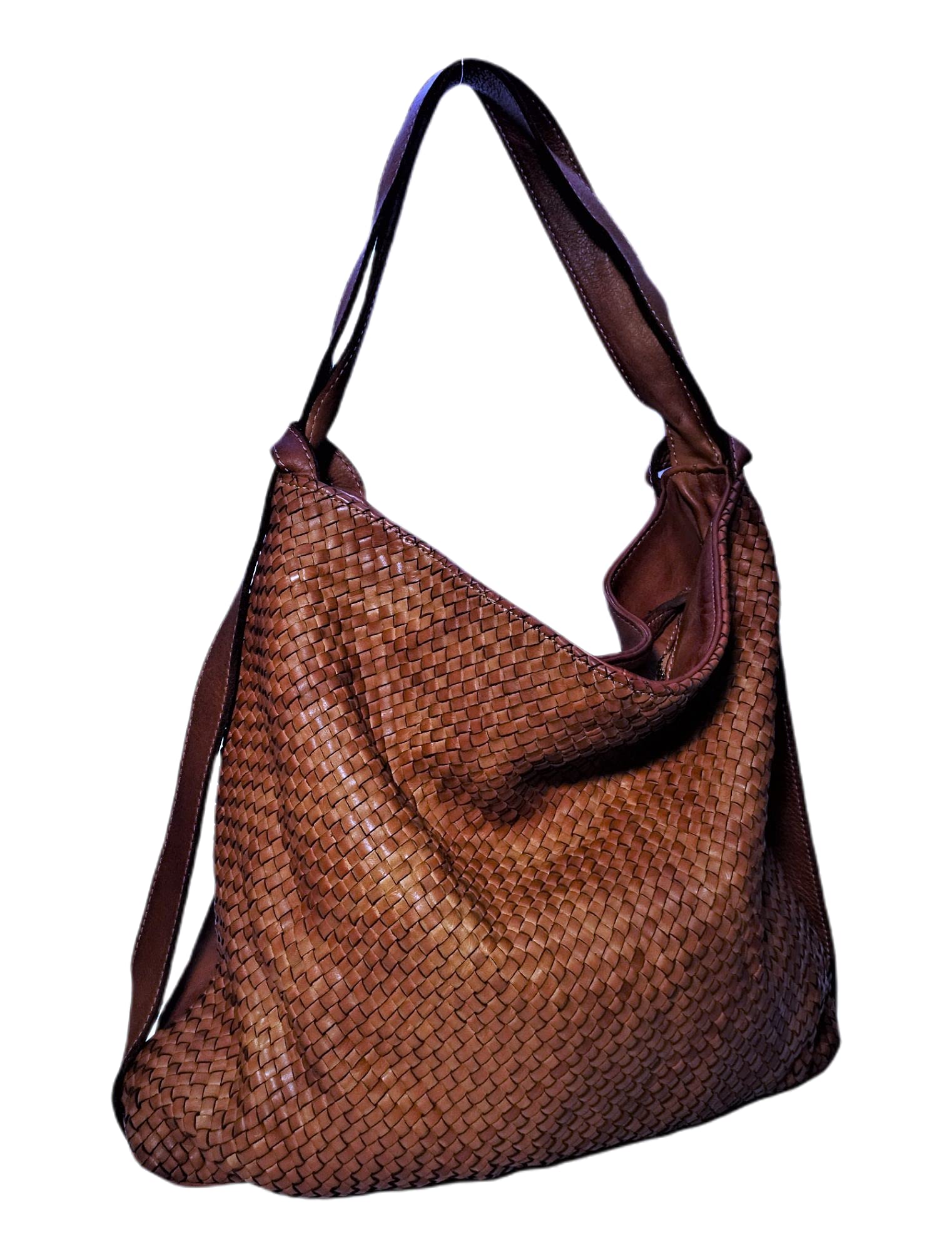 Brakumi Borsa in vera pelle morbida trasformabile in zaino