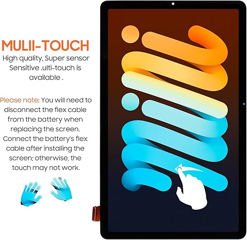 Miniatura 5 de Reemplazo de pantalla para Samsung Galaxy Tab S6 Lite P610 P610N P615 pantalla LCD táctil digitalizador montaje completo, con herramientas (negro)