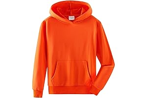 Youth Solid Classic Hoodies Soft Hooded Pullover Sweatshirts for Children (3-14 Years)