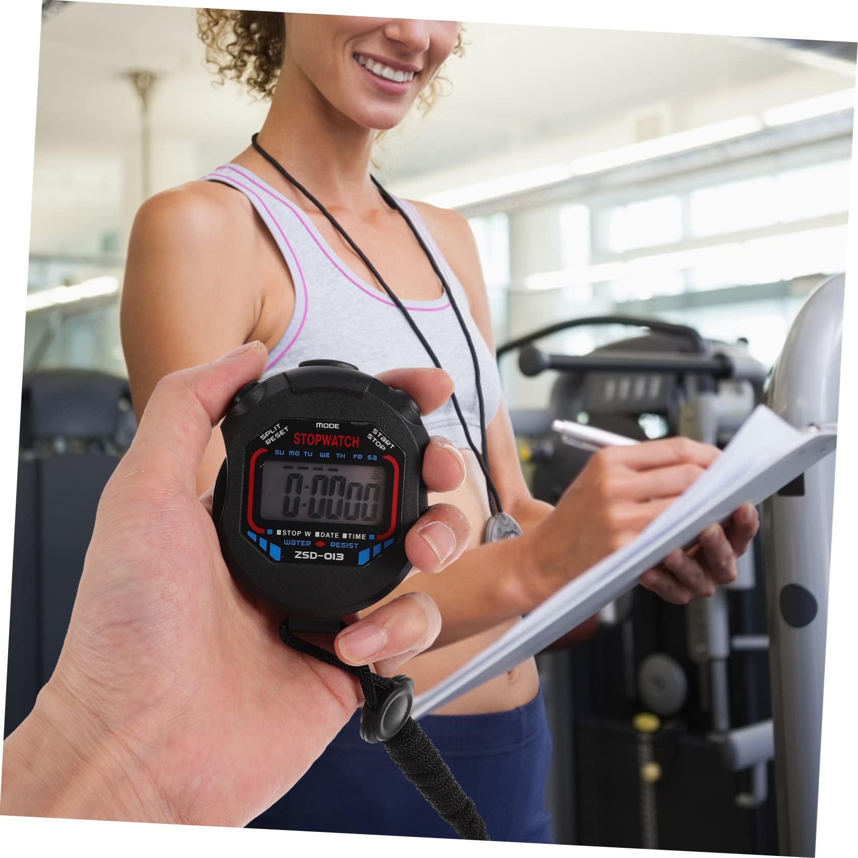 ifundom 5 Piezas Cronómetro Digital Deportivo Profesional con Pantalla LCD Grande Temporizador de Mano con Alarma para Fitness Infantil y Árbitros Función