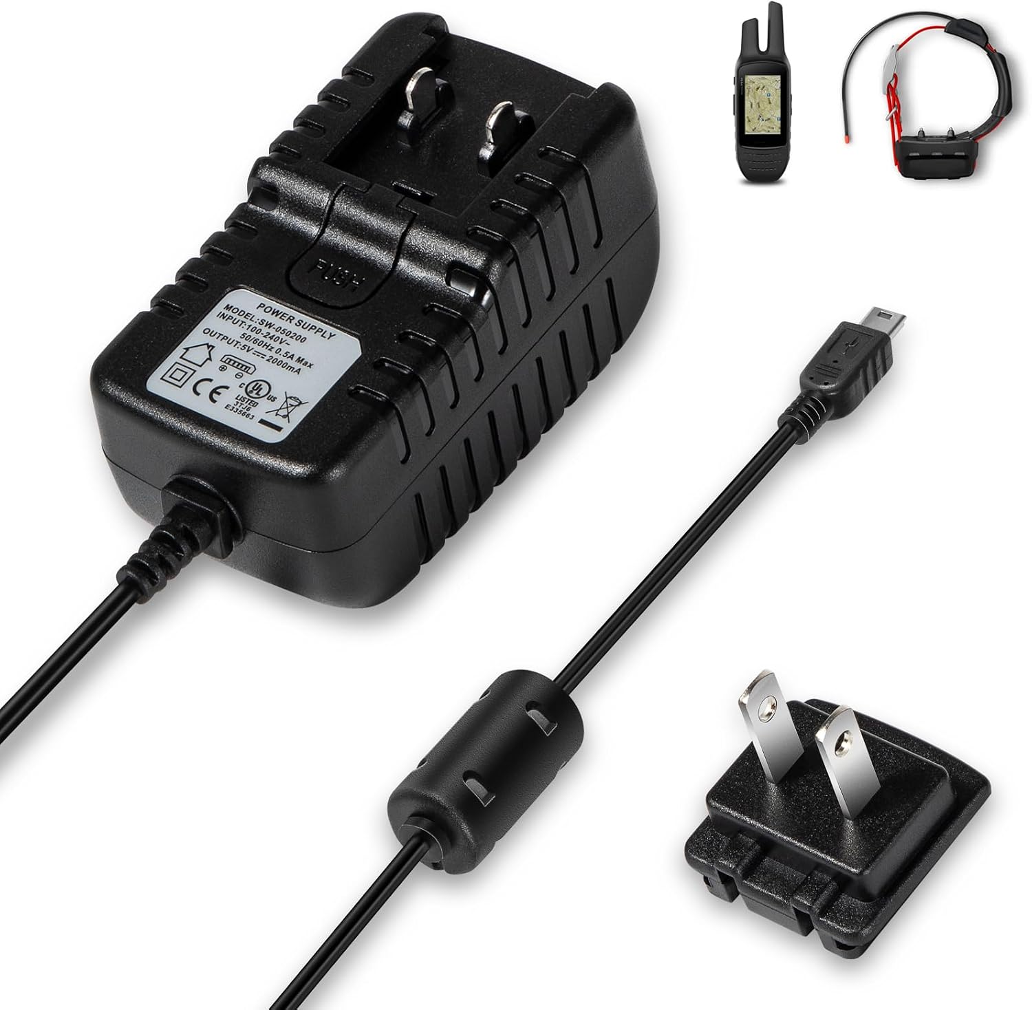 010-11873-00 AC Power Adapter Cable USB Cable for Garmin Dog Devices