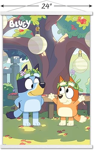 Miniatura 3 de Trends International Bluey - Póster de pared dúo, 22.375 x 34 pulgadas, paquete de impresión y colgador blanco