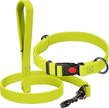 Honeycomb Bundle Adjustable Dog Collar and Waterproof Heavy Duty Dog Leash - Made in USA