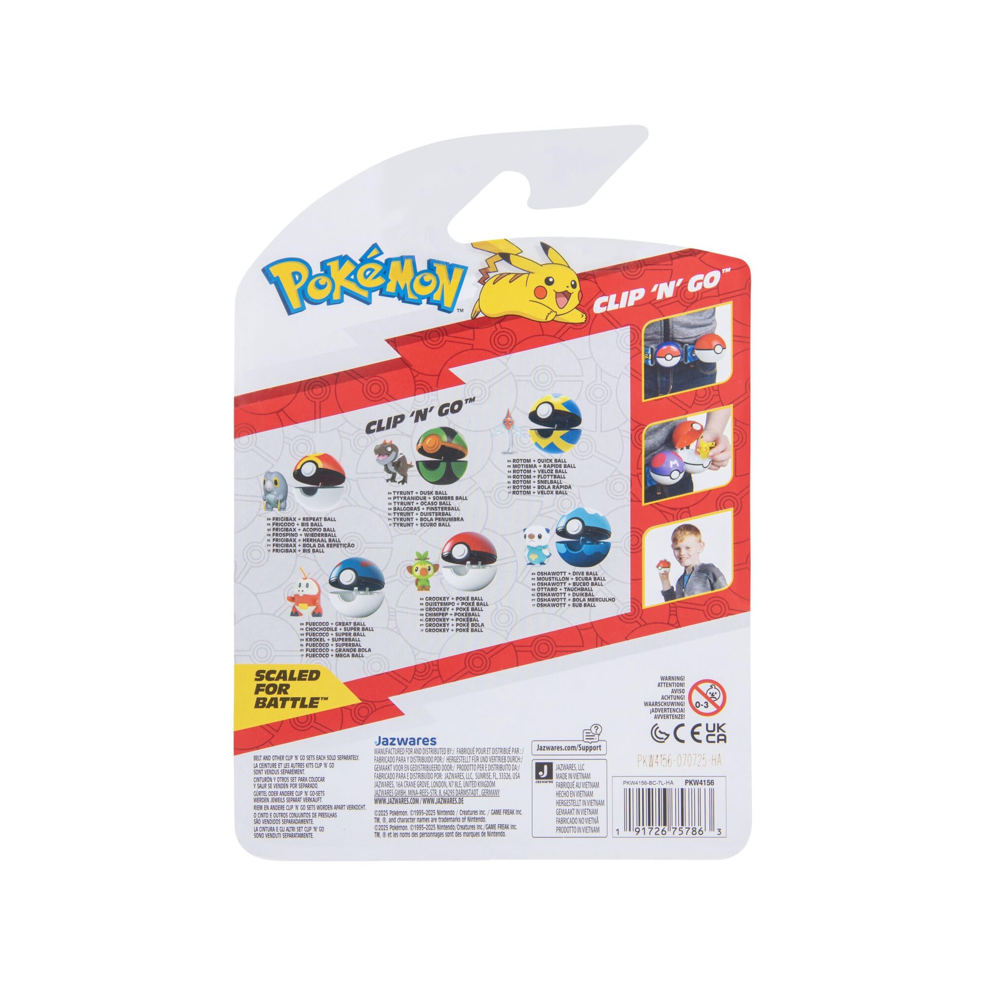 Pokemon - Clip 'n' Go - Fuecoco + Grande Palla/Giocattoli