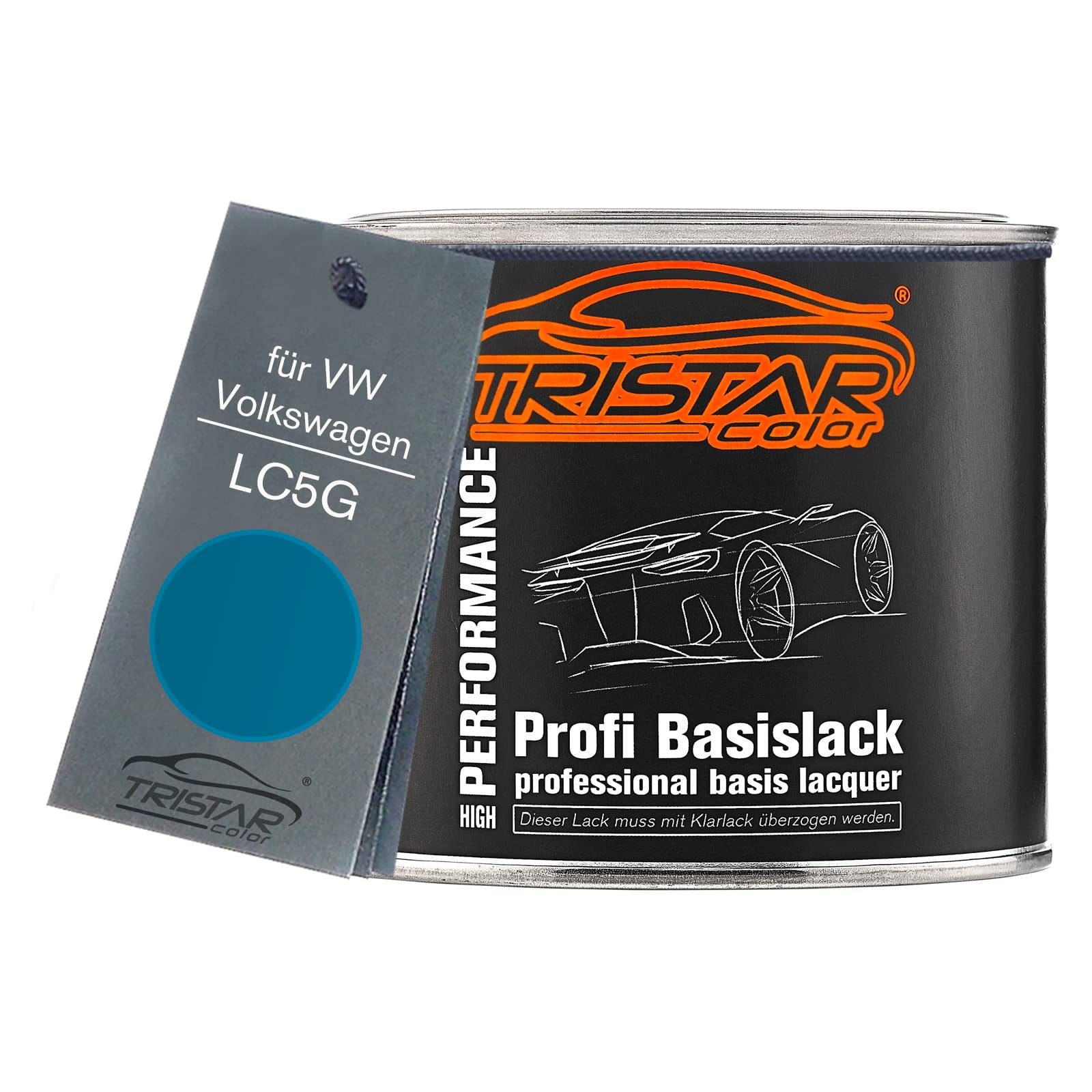 Tristarcolor Coastal Blue Perl Car Paint Can Ready-To-Spray For Vw/Volkswagen Lc5g Base Coat 0.5 Litre