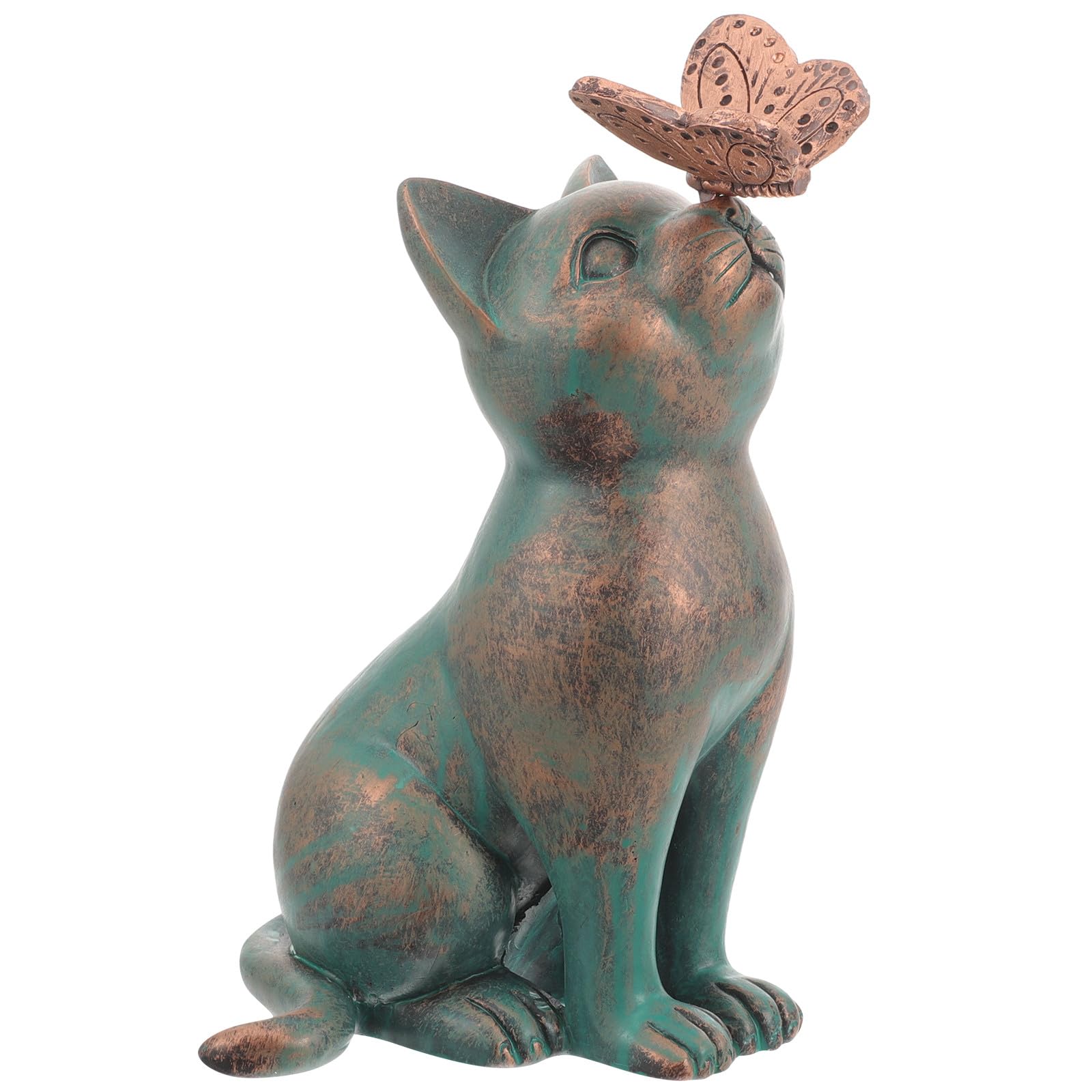 Figurine chat miniature résine pour embellir un petit meuble vide