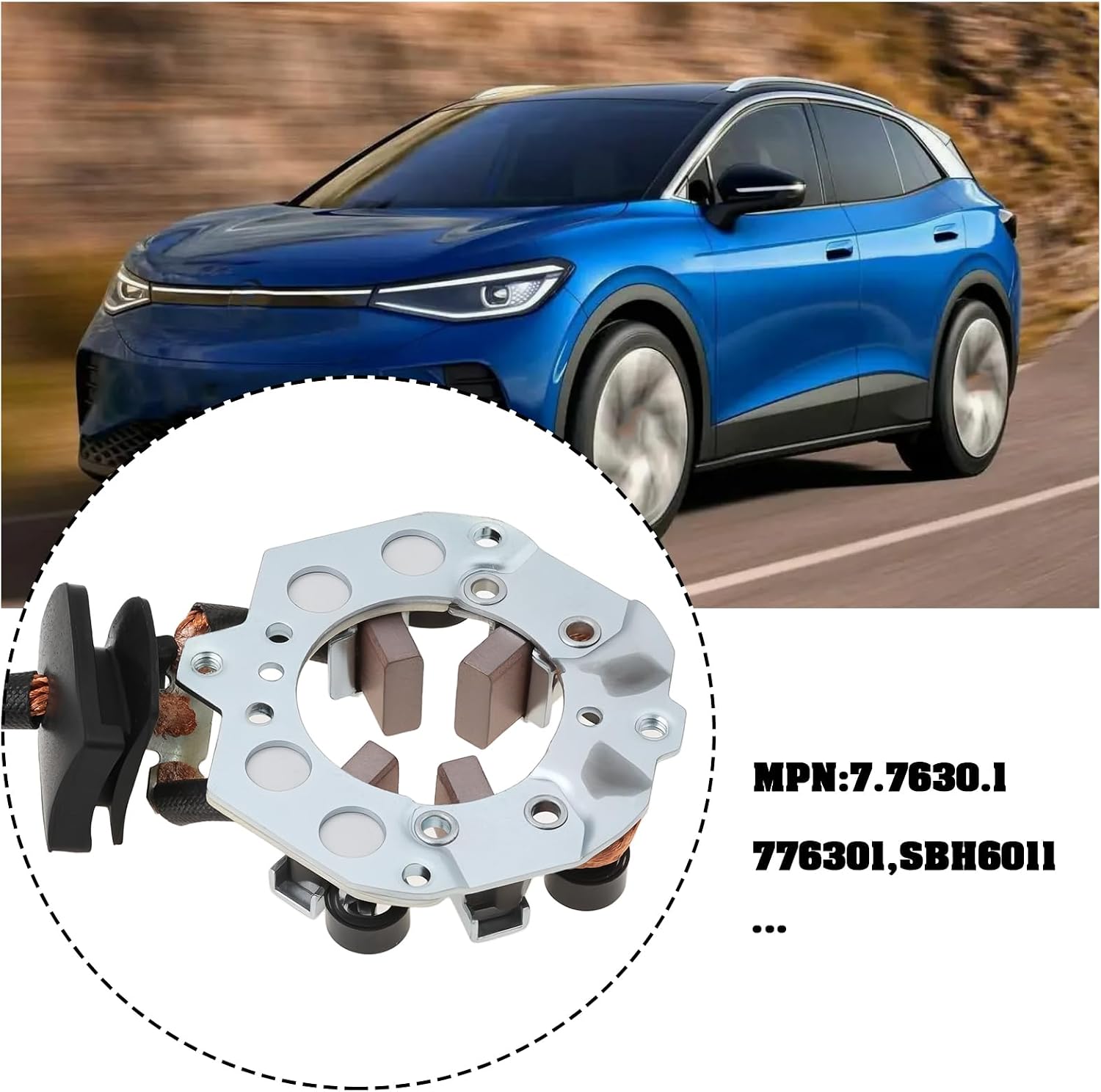 ECSiNG Carbon Brush Holder Assembly Brush Support Compatible with VW Compatible with Toyota