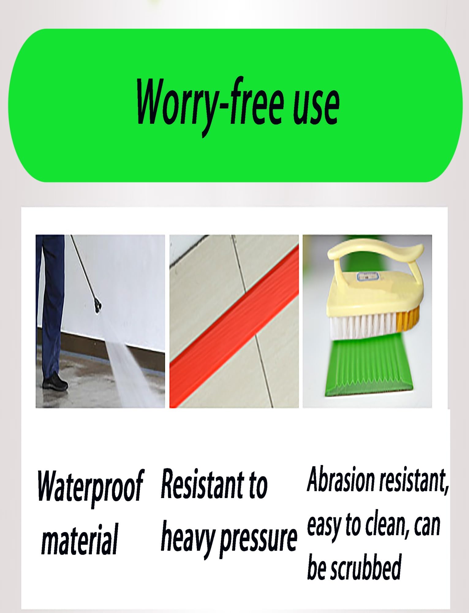 Cinta antideslizante para peldaños de escalera, autoadhesiva, antideslizante, para peldaños al aire libre, PVC impermeable para hormigón y madera, 50 metros, 10 cm de ancho