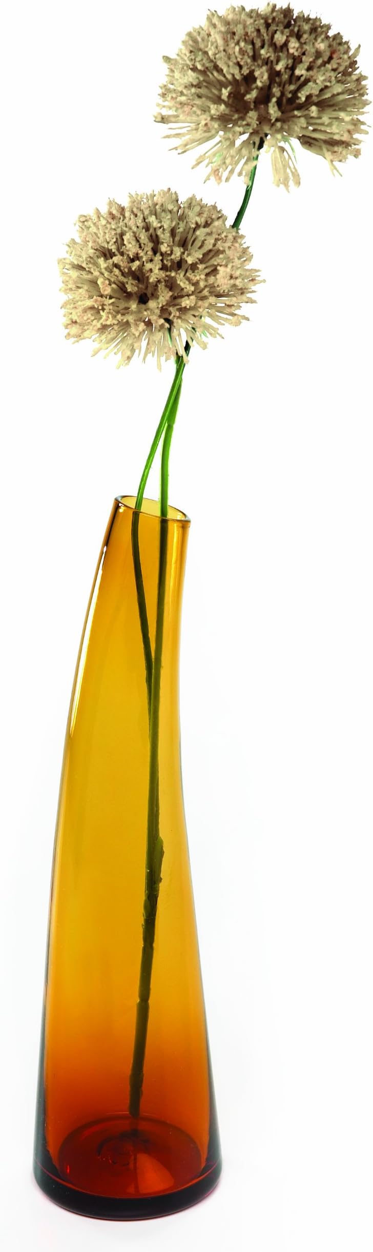 Contemporary Amber Glass Vase for Home Decor Glass Bud Vase for Single Stems an Elegant and Modern Long Vase for Centerpiece