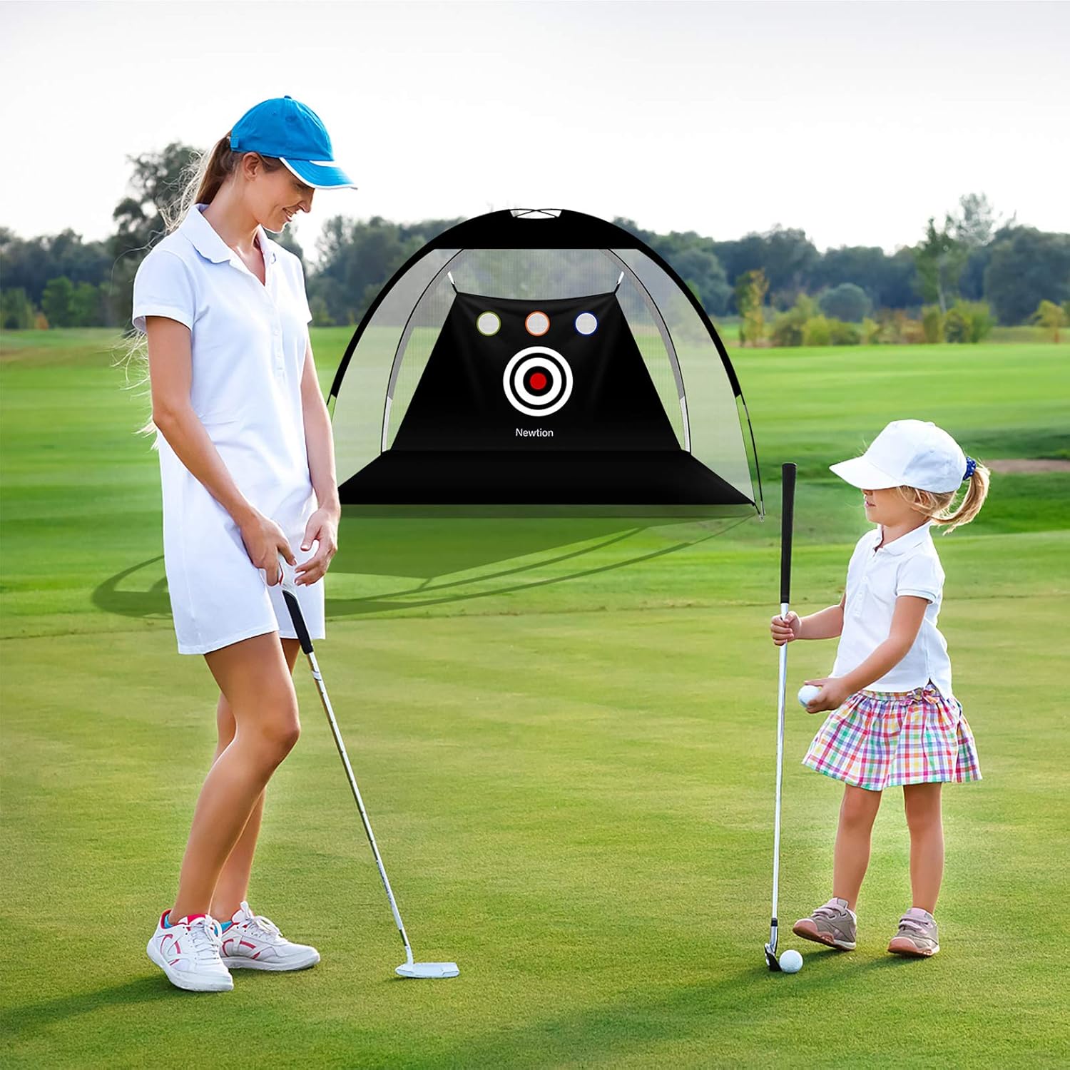 Newtion 6.6 x 4Ft Golf Net Black - Portable Golf Hitting Net with Carry Bag and 5 Golf Balls for Kids and Adults Backyard Driving and Swing Chipping,Practice Golf Training Aid, Game, Home, Outdoor Use : Sports & Outdoors