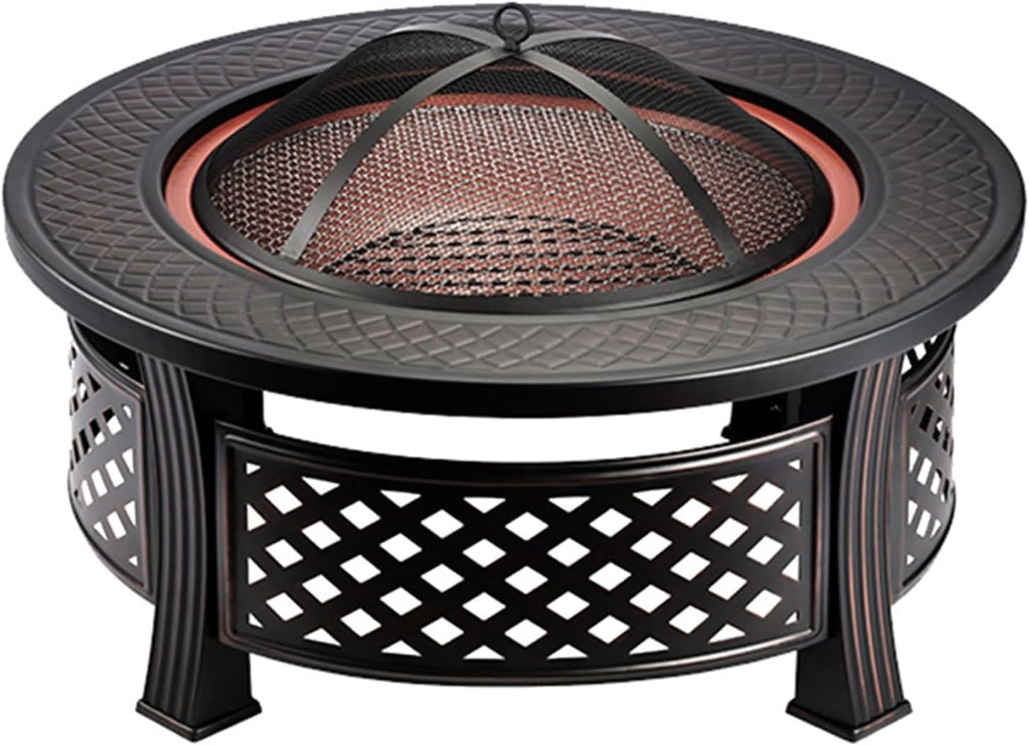 Qumkpo 焚き火台 多機能 厚手金属製 囲炉裏テーブル｜バーーベキューコンロ・煮茶・暖房兼用｜キャンプ・庭園用 アウトドア愛好家