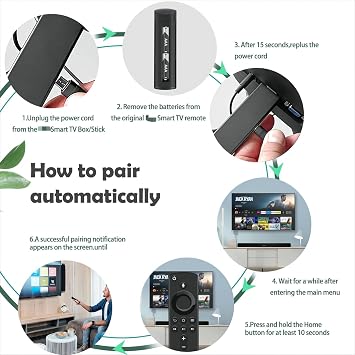 Replacement Voice Remote (2rd Gen) with Voice Function fit for AMZ Smart TVs 4K/Lite/Cube/4K Max Stick,and fit for Smart TVs Cube (1st Gen and Later) (for AMZ Smart TV Stick)