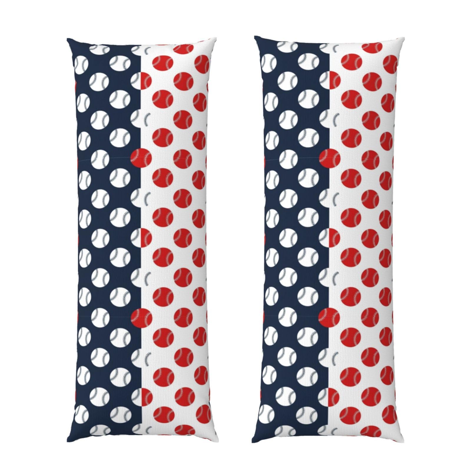 Body Pillow Cover 20x60 Baseball American Flag, Premium Velvet Long Pillowcase with Hidden Zipper, Breathableffy Rectangular Case for Bedroom Home