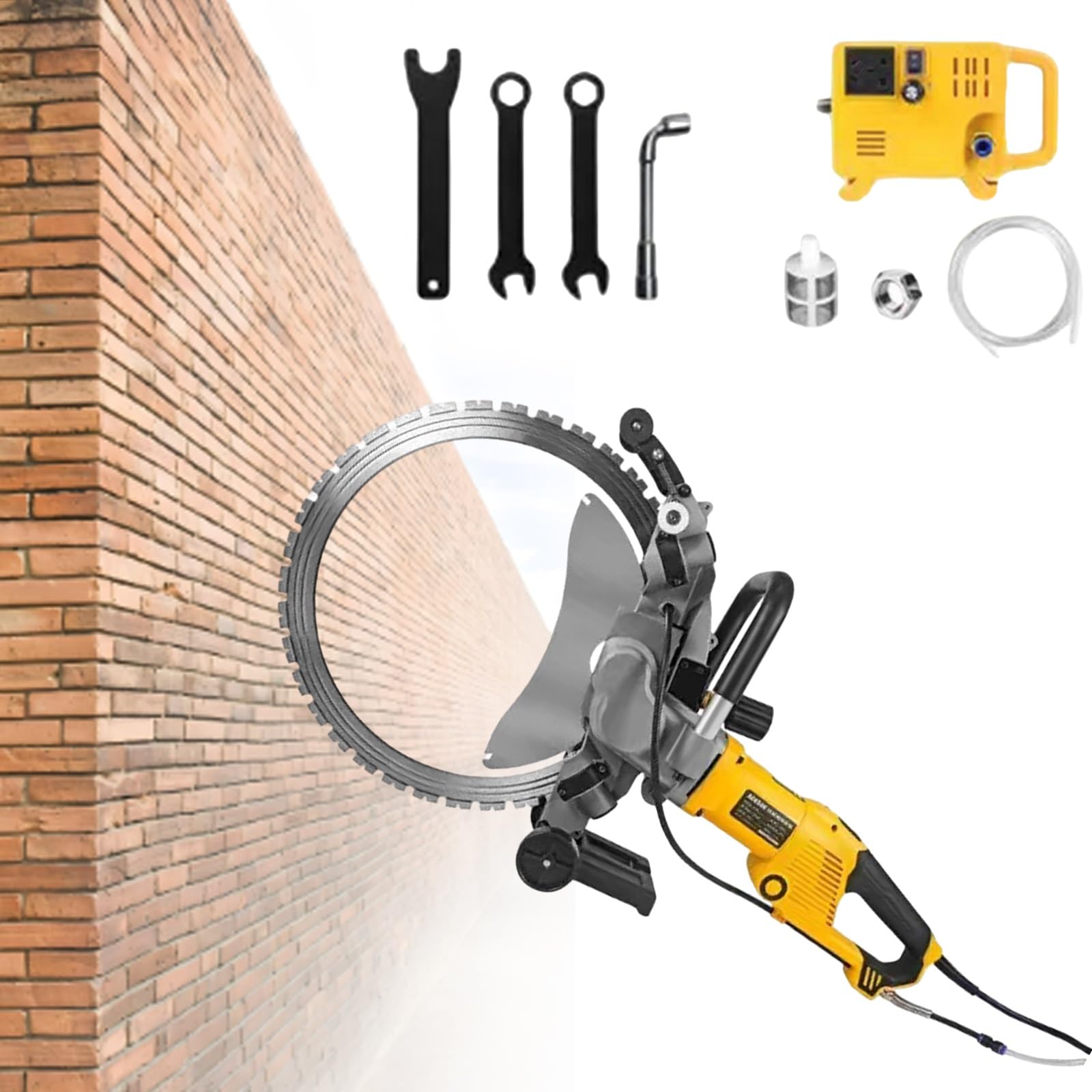 YXYLJOZ 5000W Toroidal Concrete Cutting Saw,Electric Ring Saw Wall Cutting Machine, Electric Groove Cutting Machine Slotter Cutters,Cut Depth for Stone,Wall, Iron Window,220v