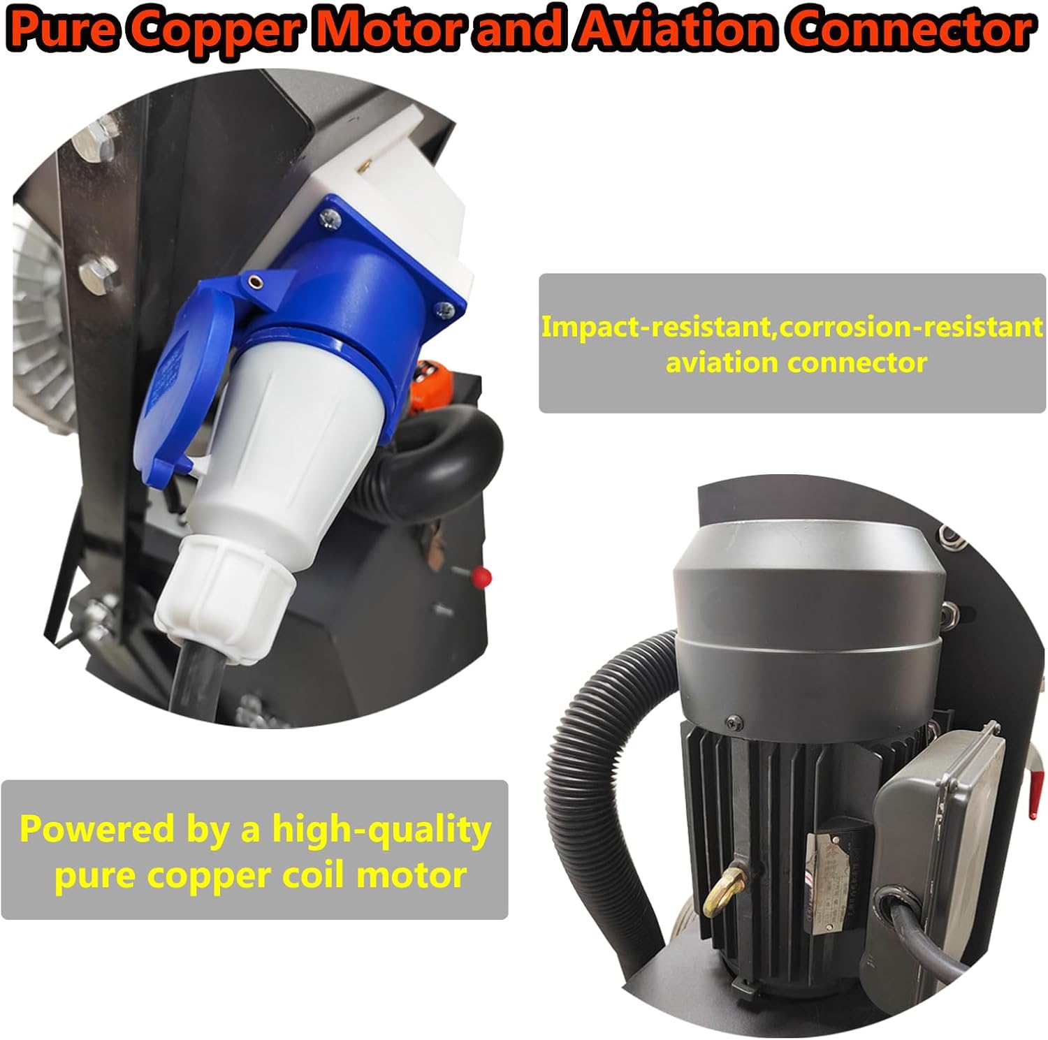 220V 5-Head Concrete Floor Grinder Polisher 4kW Industrial Floor Sander with 20L Dust Collector & 1.8kW Powerful Suction Fan for Cement Surface Grinding