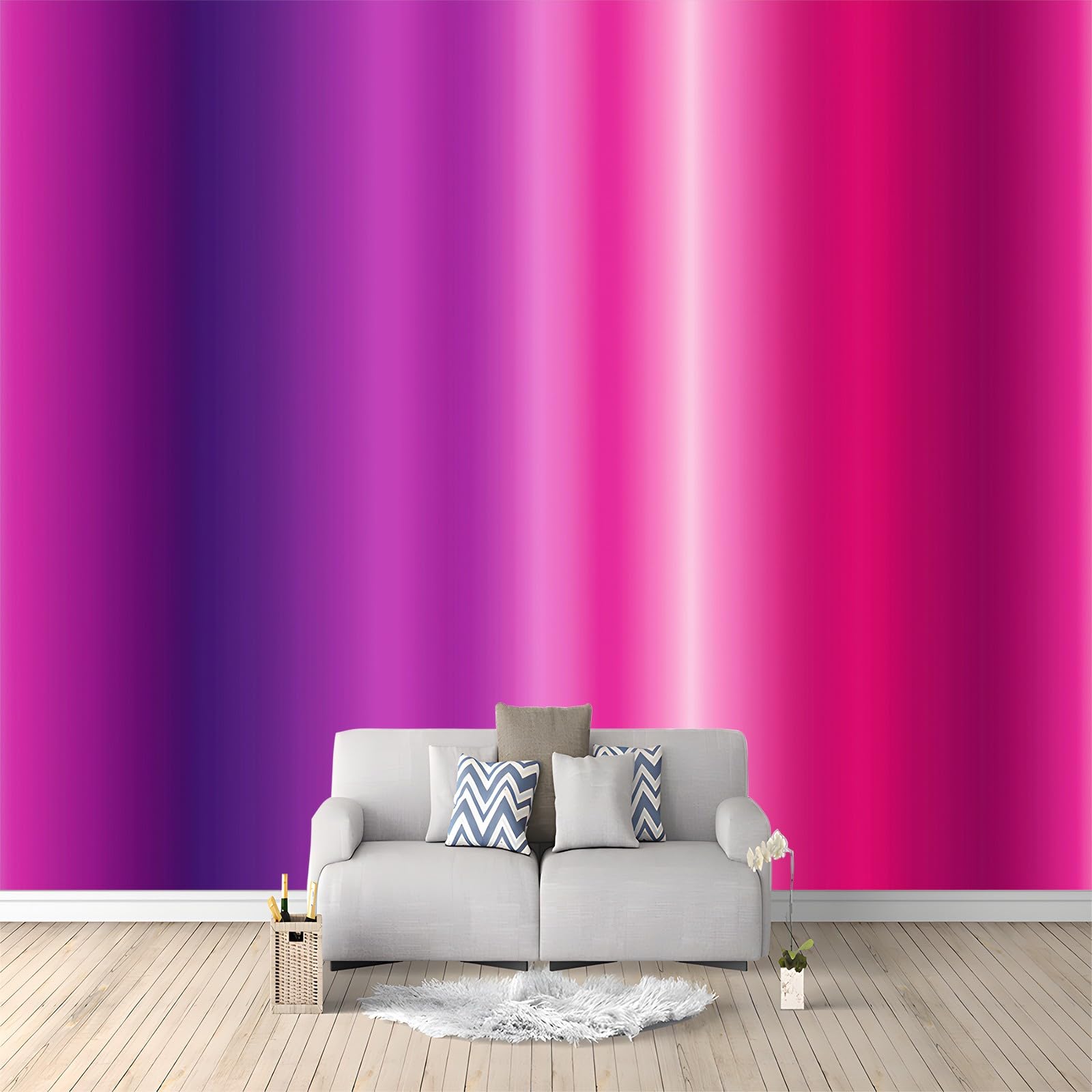 Fototapeta Moda Pionowe Paski Spersonalizowane Fototapety Plakat 400 x 280 cm Nowoczesna Dekoracja Ścienna Salon Sypialnia Pokój Dziecięcy Sypialnia Różowy Fioletowy