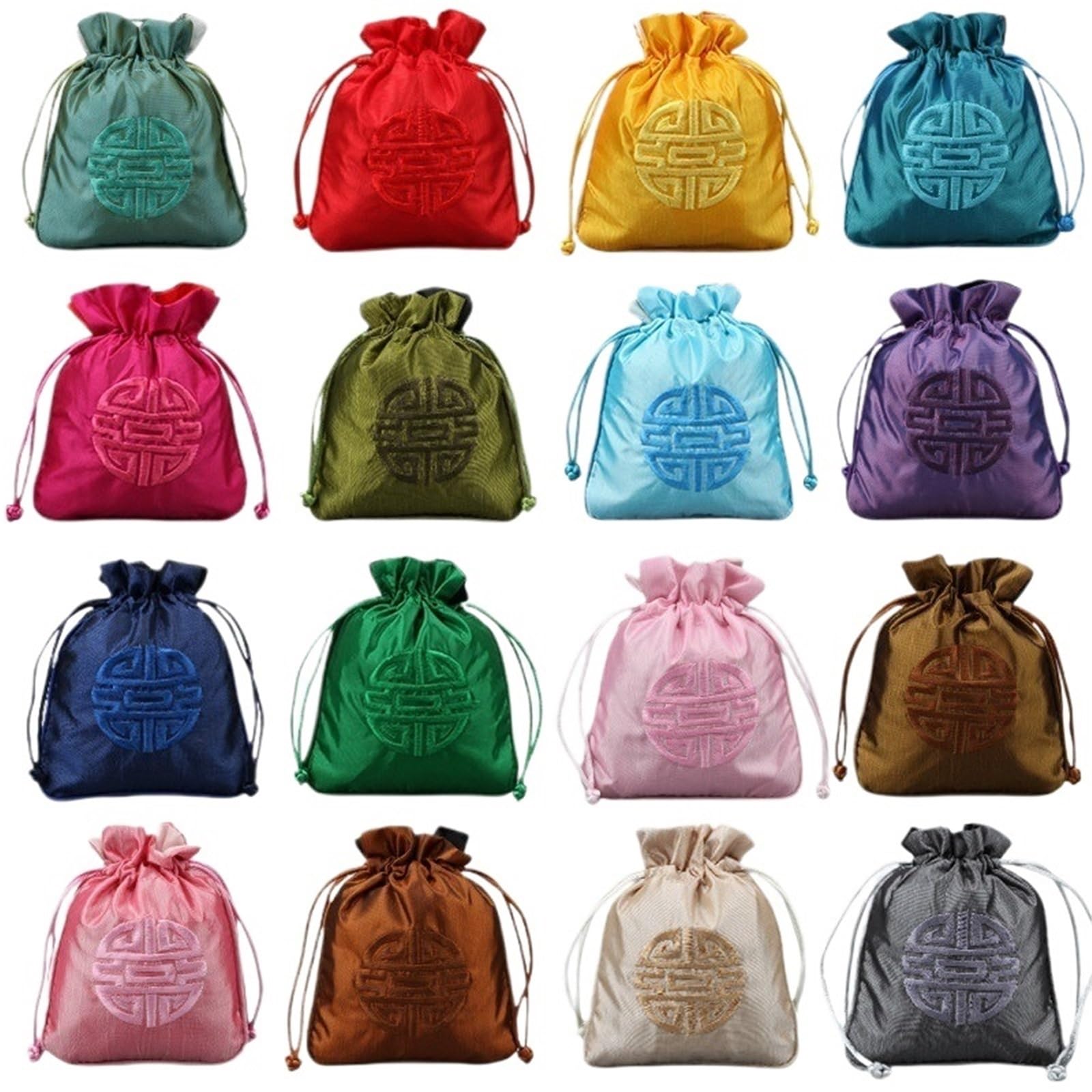 Pochette Cadeau Sac à cordon en soie 20 pièces