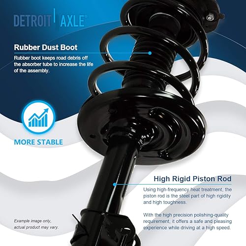 Miniatura 734 de Detroit Axle - Puntal delantero para Hyundai Sonata 2012-2014 2012-2015 Kia Optima, puntal lateral izquierdo con montaje de resorte helicoidal 2013